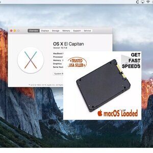 Apple MacBook Pro & Mac Mini 512GB SATA SSD w/OS X 10.11 El Capitan–Fast Upgrade